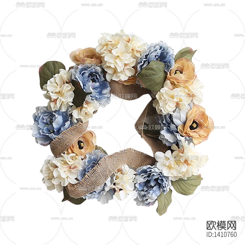 美式简约创意手工编织挂壁花圈