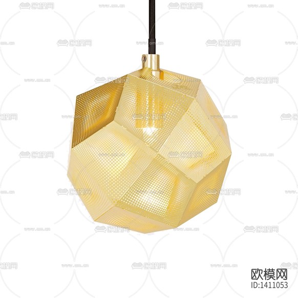 現(xiàn)代輕奢不銹鋼幾何體吊燈下載