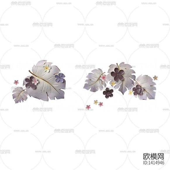 北歐簡約創(chuàng)意實木雕刻葉子墻飾下載