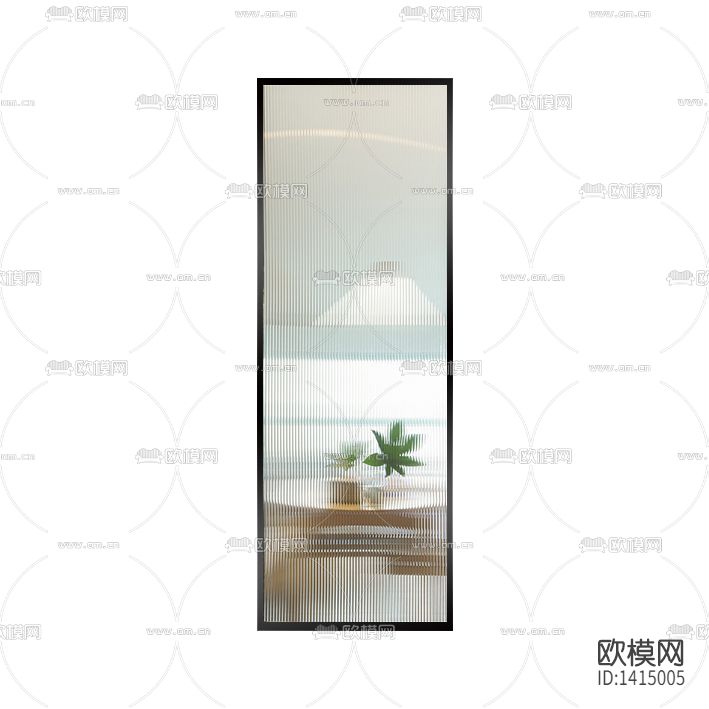 现代简约创意不锈钢玻璃艺术隔断