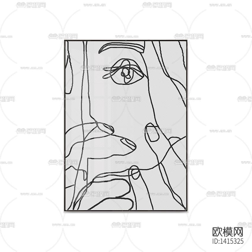 北欧简约创意简笔抽象装饰画