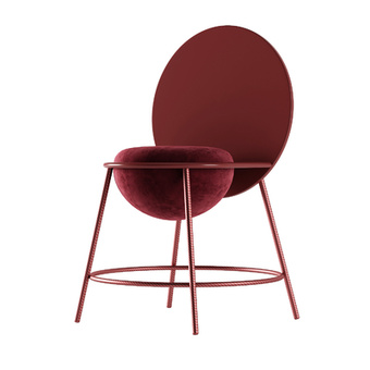 工业风猩红单椅3d模型