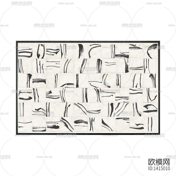 現(xiàn)代簡約創(chuàng)意水墨紋路拼接裝飾畫下載