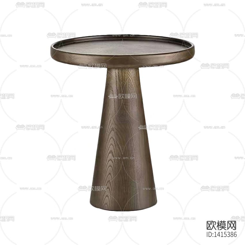 现代简约创意实木圆形边几下载