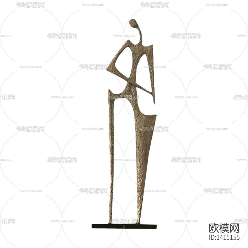 现代简约创意抽象人像雕塑