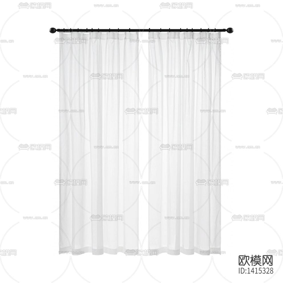 现代简约创意白色纱帘下载