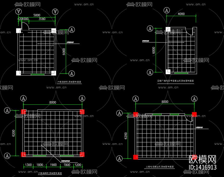 电视局演播室电气图纸下载（渲染图7）