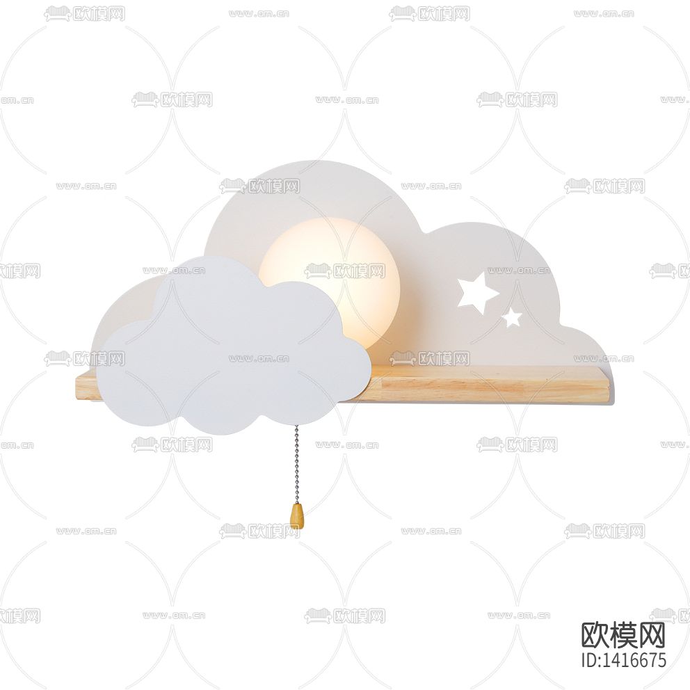 北欧简约创意卡通云朵壁灯