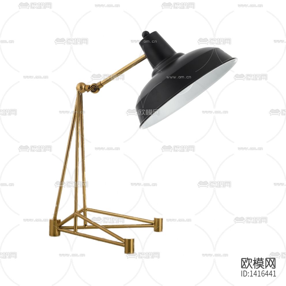 现代轻奢创意不锈钢台灯下载