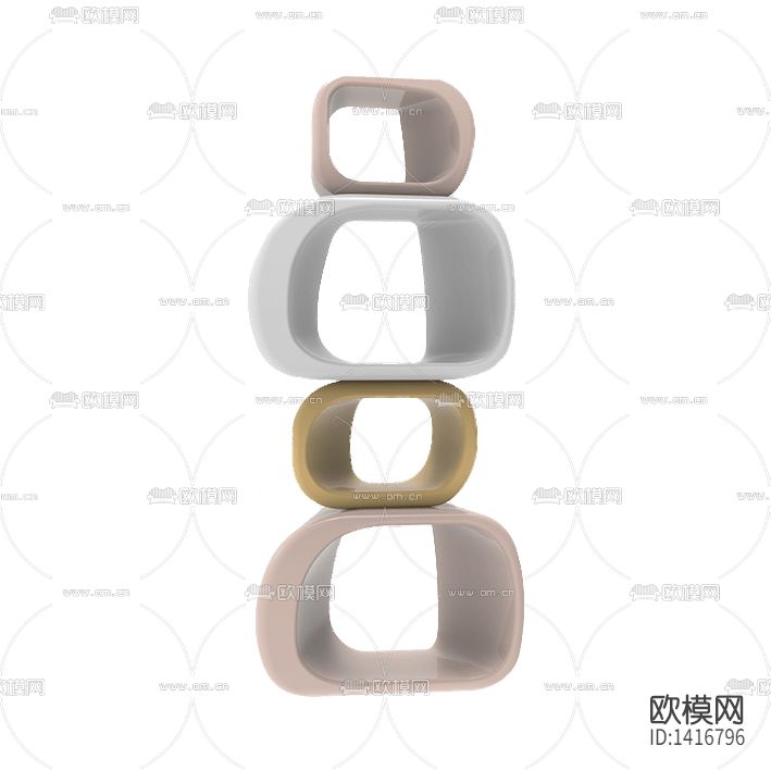 北欧简约创意异形实木陈列架下载