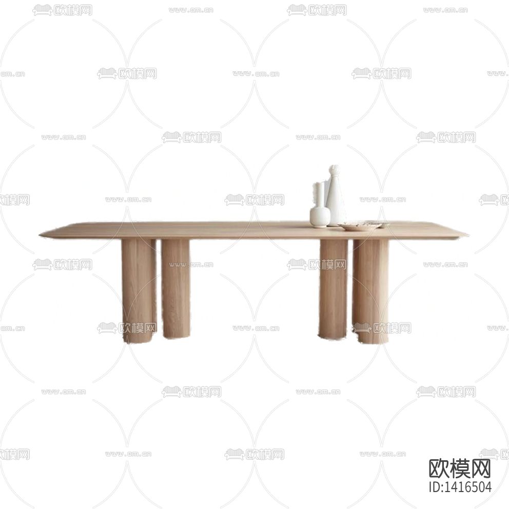 北欧简约创意实木餐桌下载