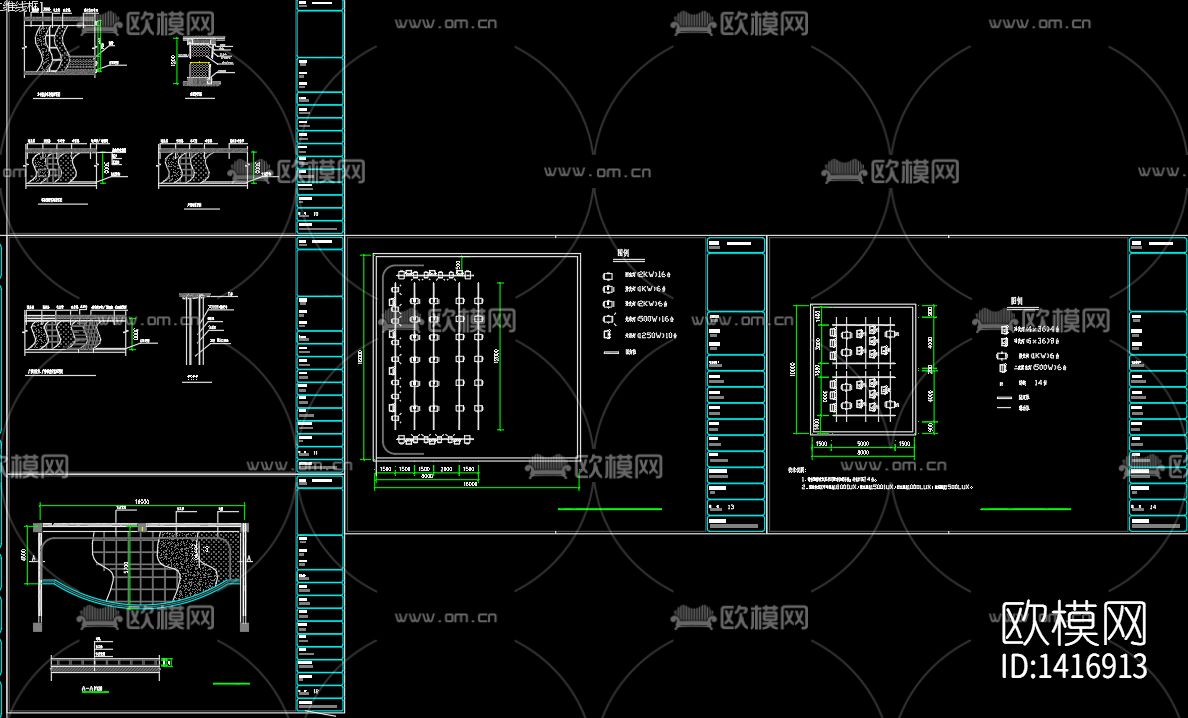 电视局演播室电气图纸下载（渲染图2）