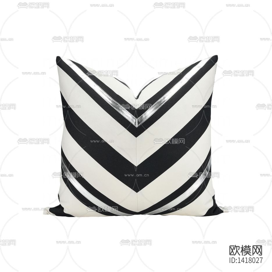 现代轻奢创意几何黑白布艺抱枕下载
