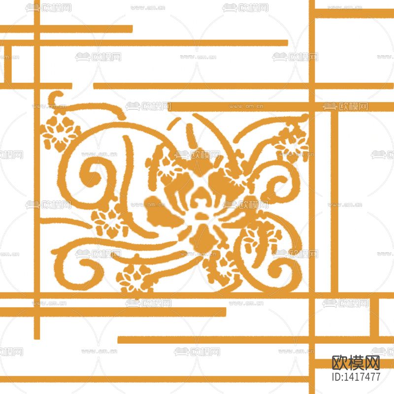 简欧创意金色印花墙布