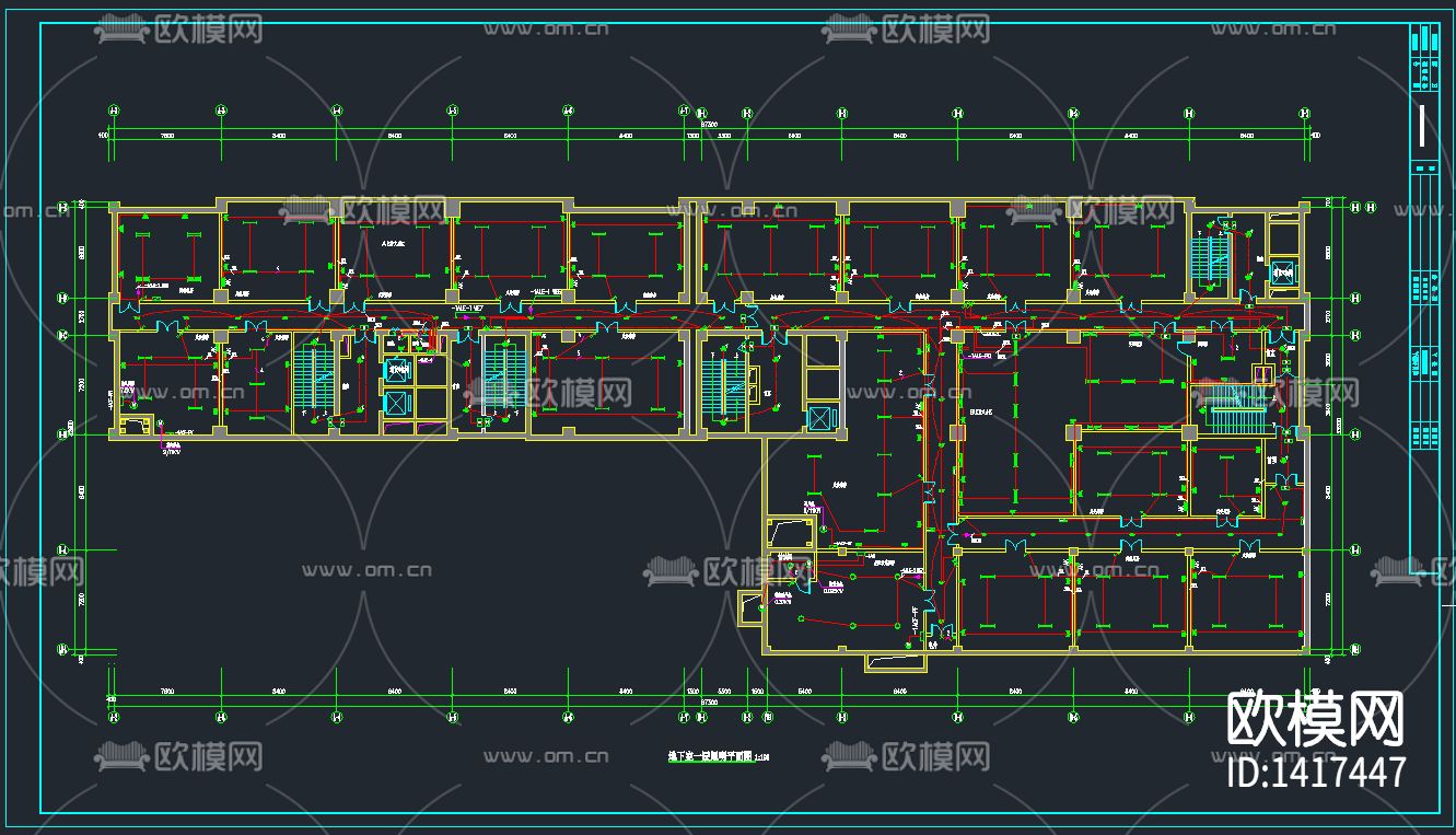 商业综合楼公寓办公楼全套电气施工图下载（渲染图3）