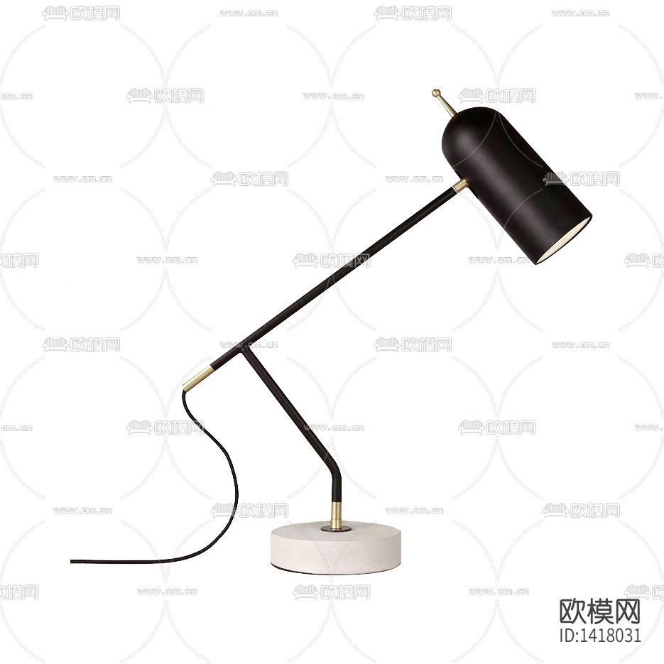 现代简约创意不锈钢台灯下载