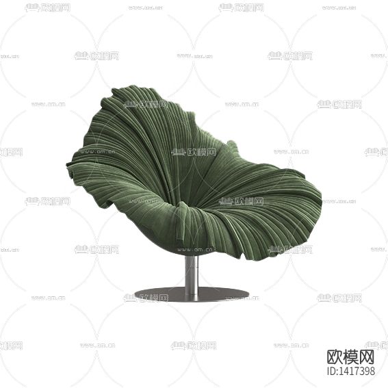 北欧创意不锈钢花瓣单人休闲椅下载