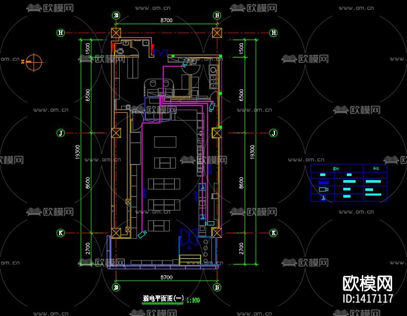 便利店建筑装修水电CAD图纸下载（渲染图5）