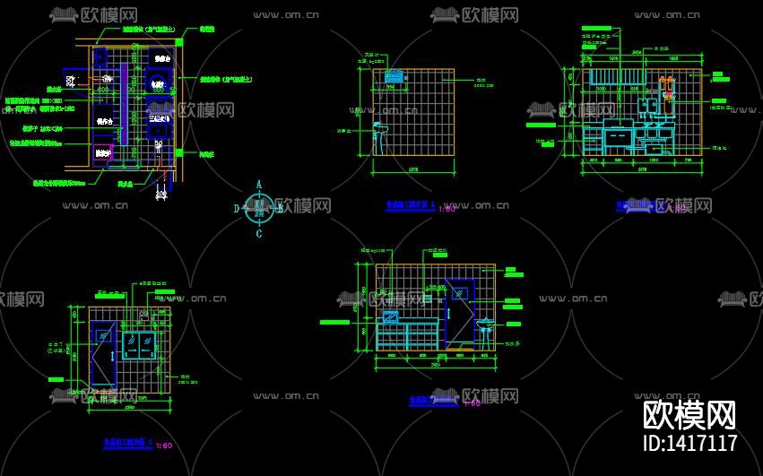便利店建筑装修水电CAD图纸下载（渲染图6）