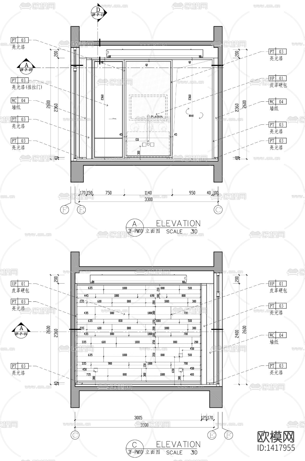 欧式施工图下载（渲染图3）