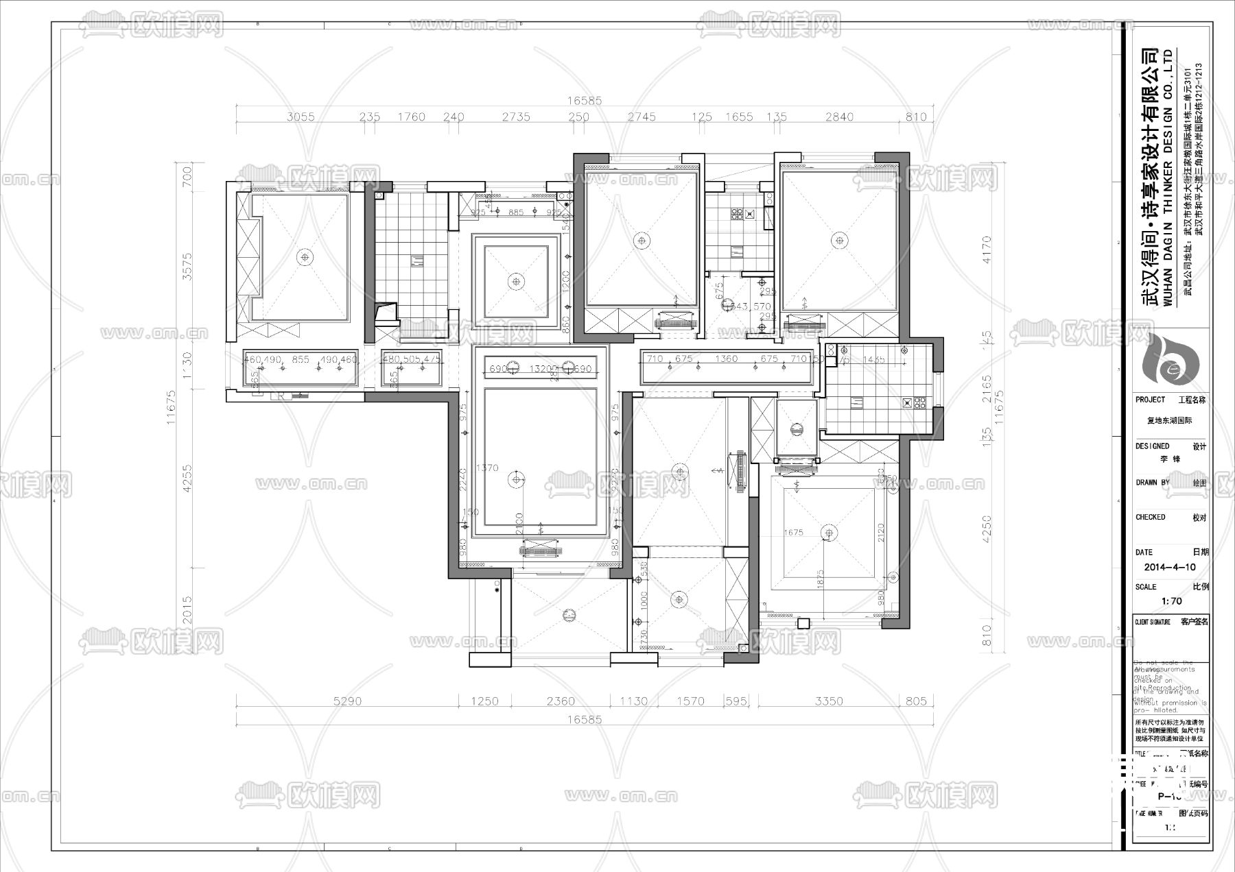 欧式施工图下载（渲染图2）