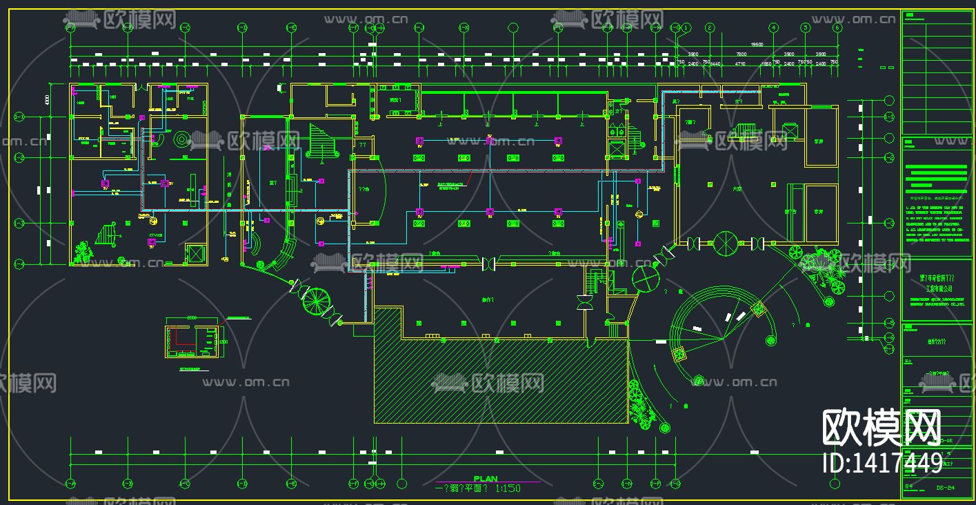 高层宾馆酒店电气全套CAD图纸下载（渲染图4）