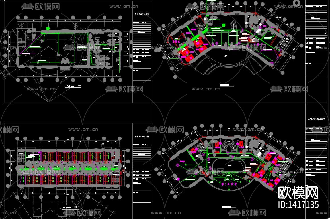 标准厂房弱电设计图下载（渲染图4）