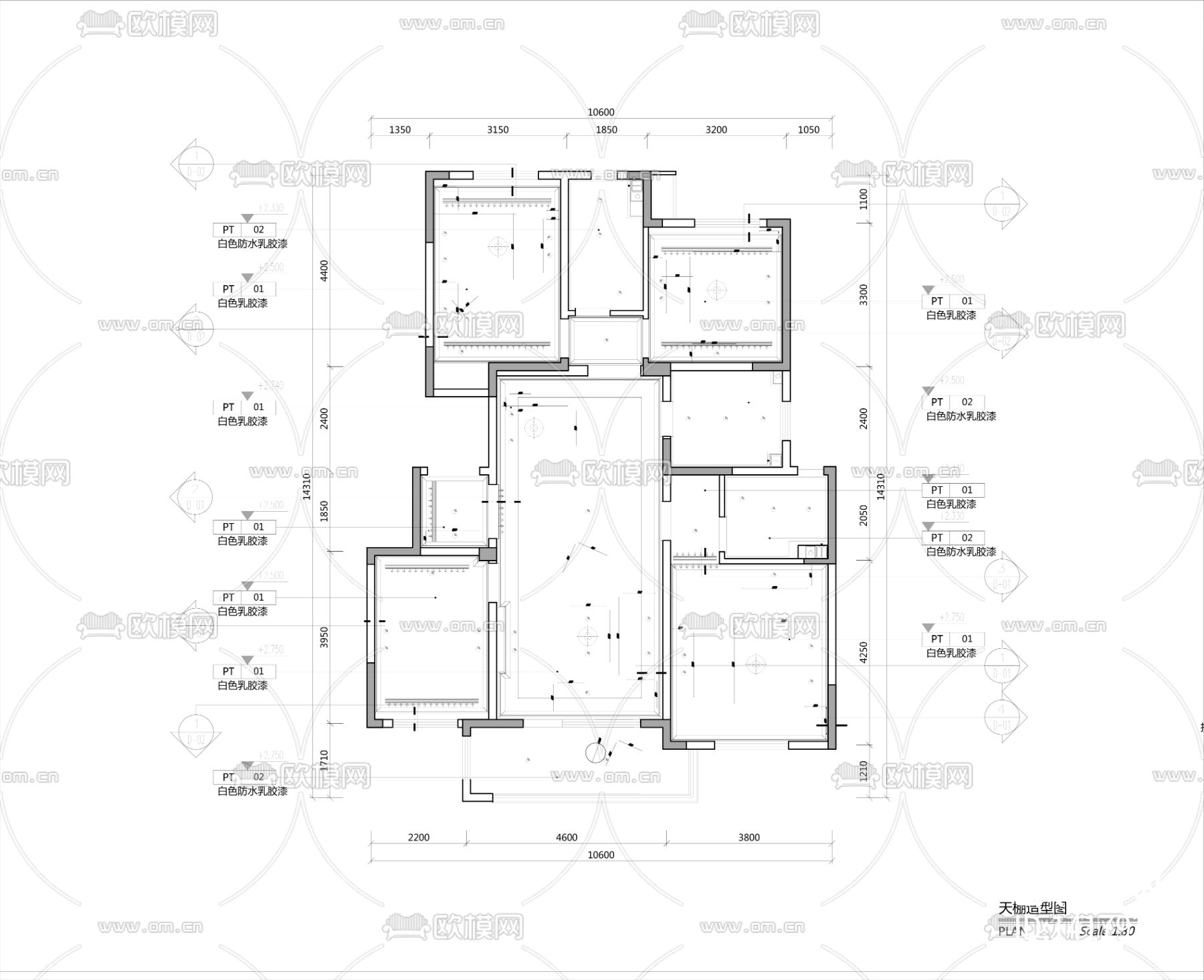 欧式施工图下载（渲染图3）