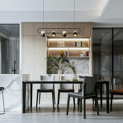 现代中岛餐厅3d模型