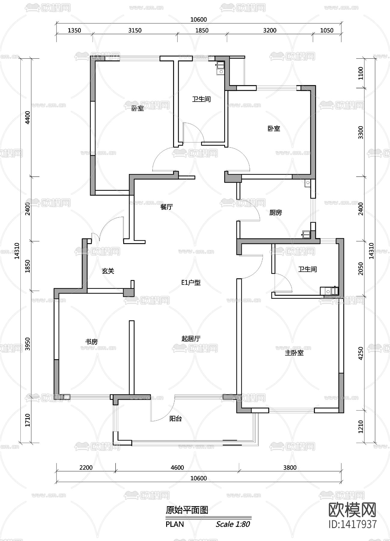欧式施工图下载（渲染图4）