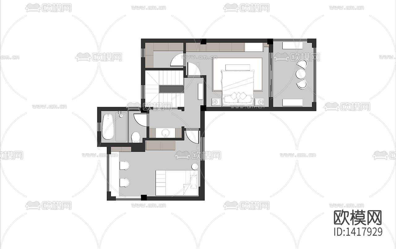 欧式施工图下载（渲染图1）