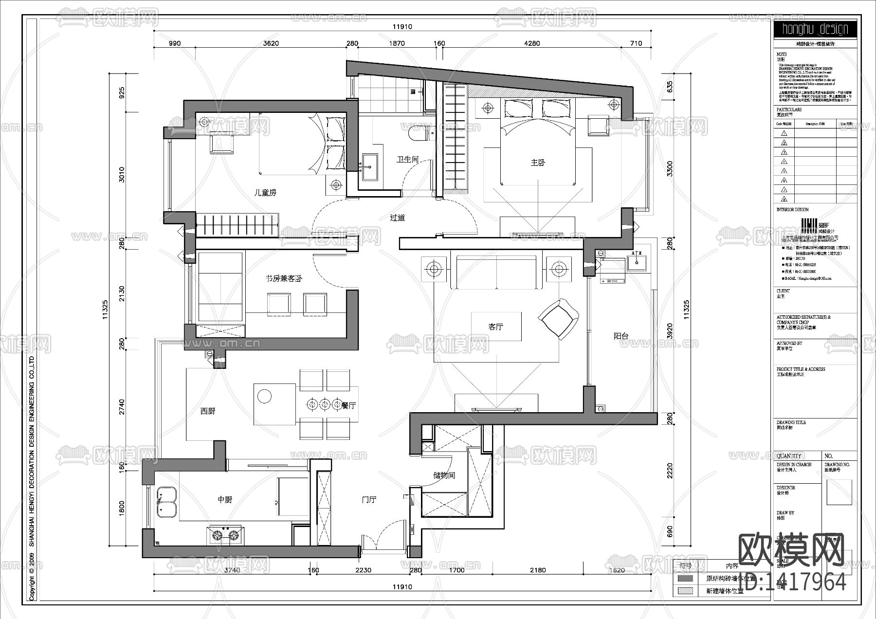 欧式施工图下载（渲染图4）
