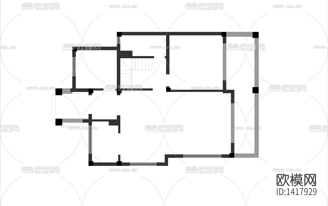 欧式施工图下载（渲染图4）