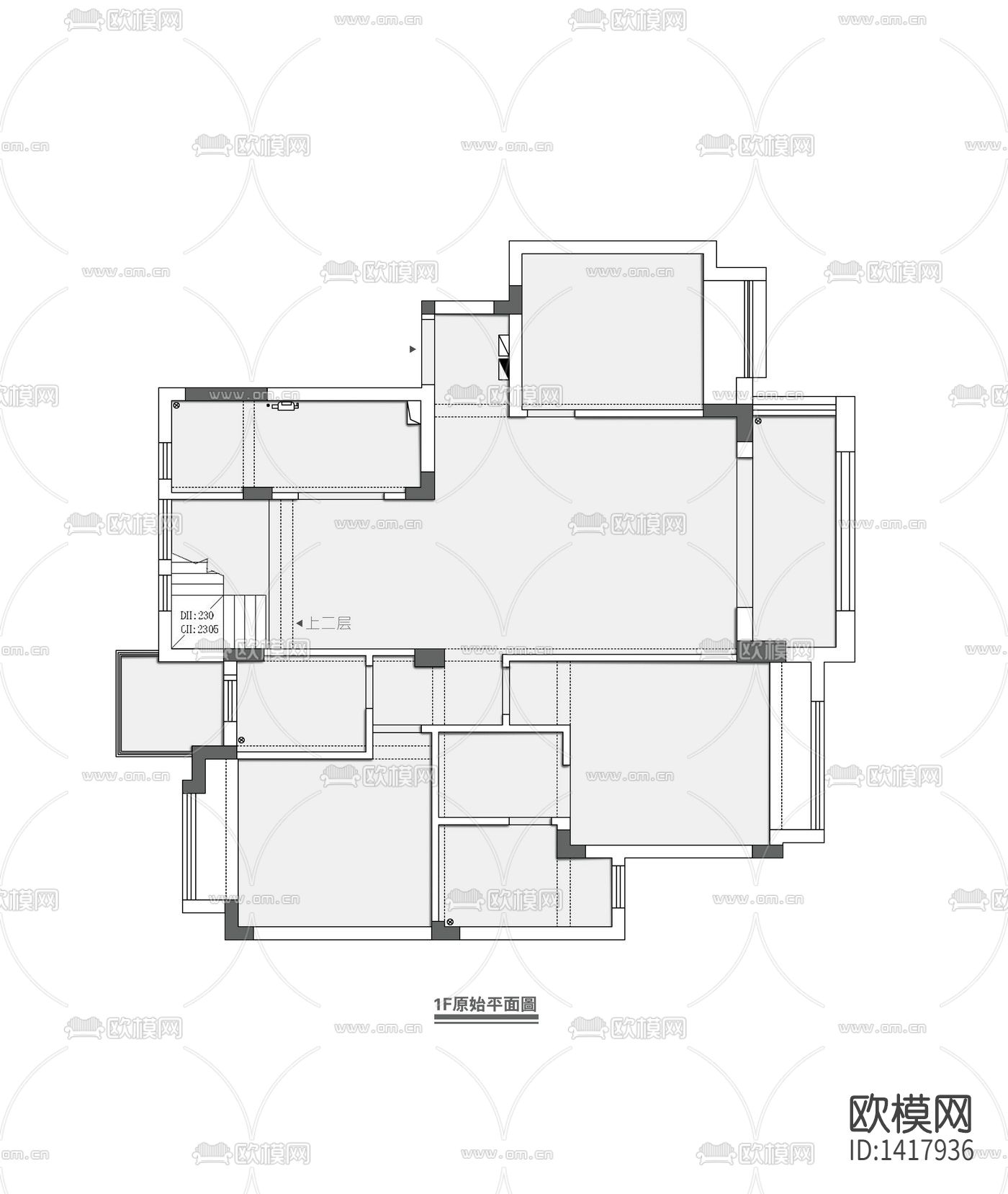 欧式施工图下载（渲染图1）
