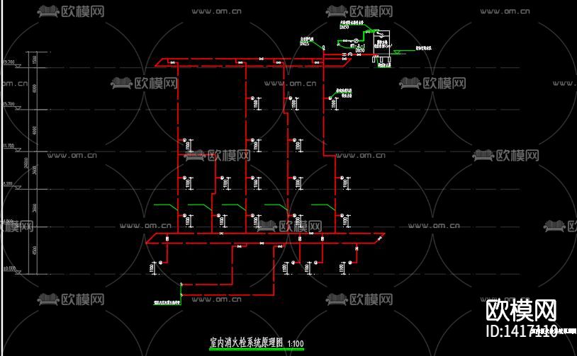 教学楼给排水图下载（渲染图4）