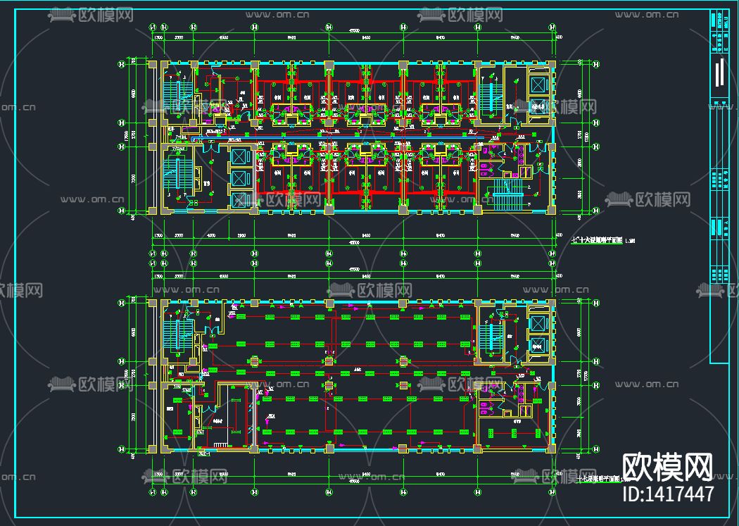 商业综合楼公寓办公楼全套电气施工图下载（渲染图6）