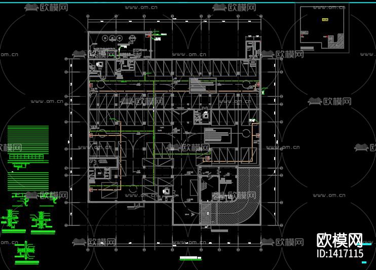 小学地下室给排水、消防系统图及平面图下载（渲染图3）