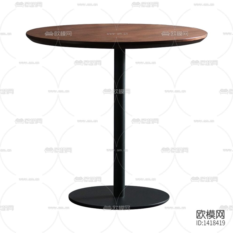 北欧简约创意实木不锈钢圆形咖啡桌