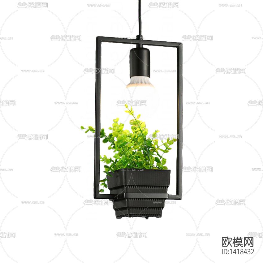 工业风铁艺吊灯绿植吊篮