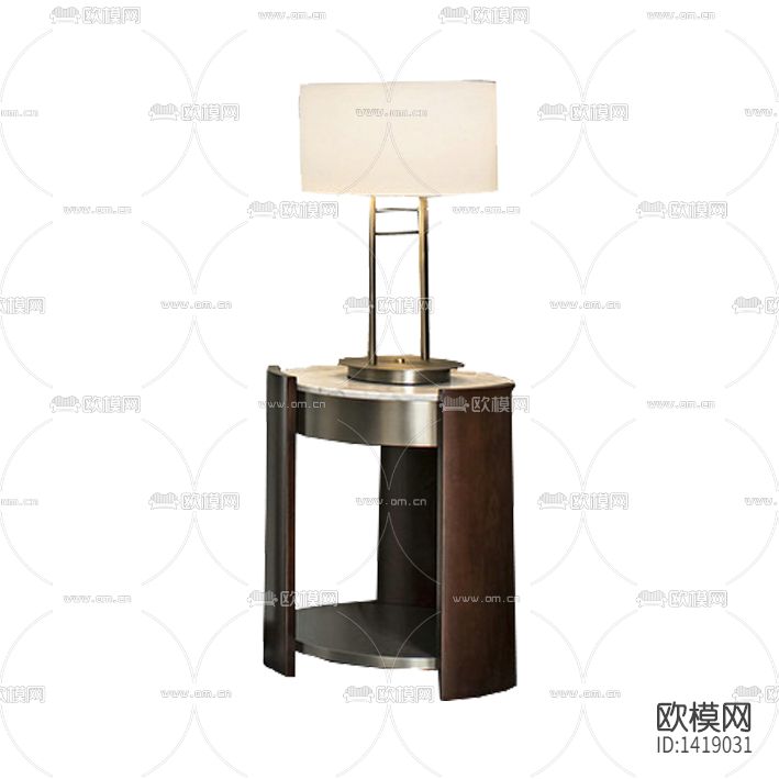 新中式轻奢实木不锈钢圆形边几下载