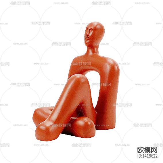 现代几何抽象人物摆件