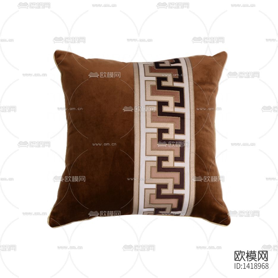 新中式禅意回纹布艺抱枕下载