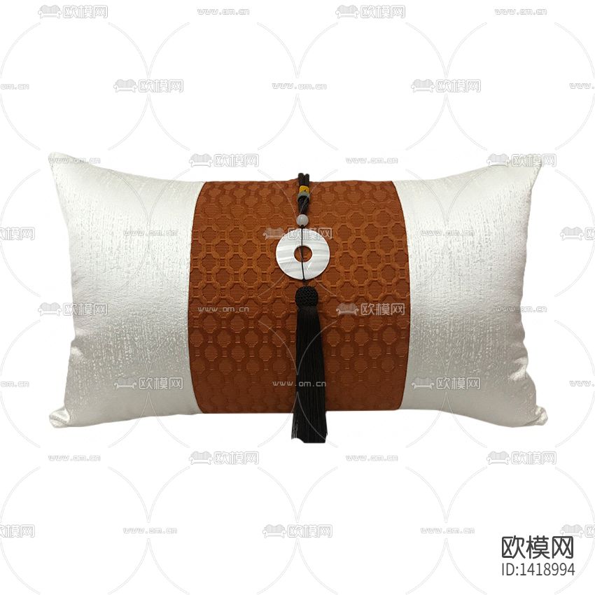 新中式禅意布艺玉佩流苏布艺抱枕下载