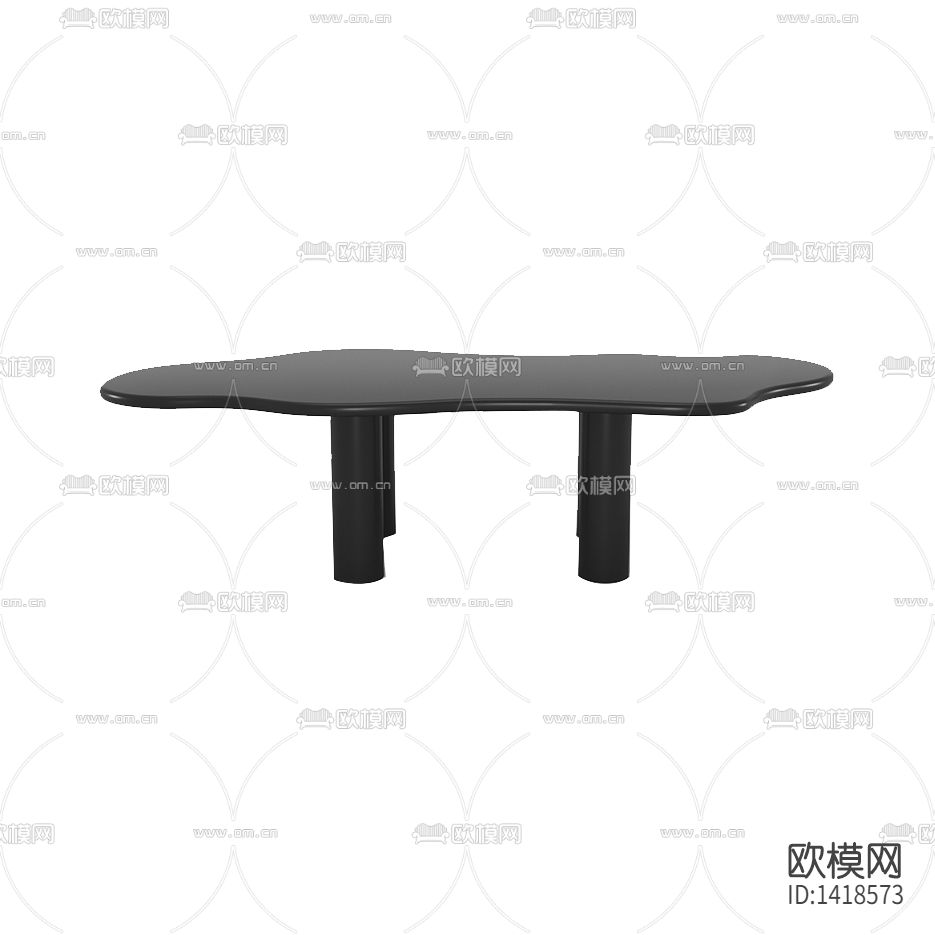 现代简约创意实木云朵餐桌下载