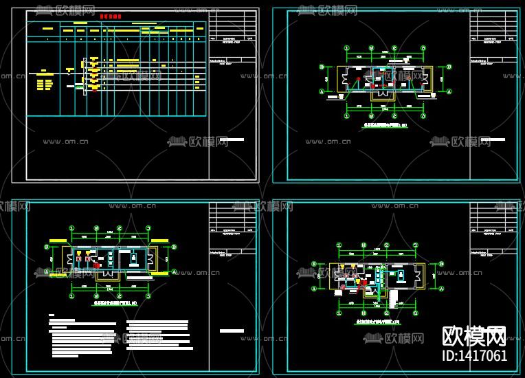 水厂电气cad施工图下载（渲染图2）