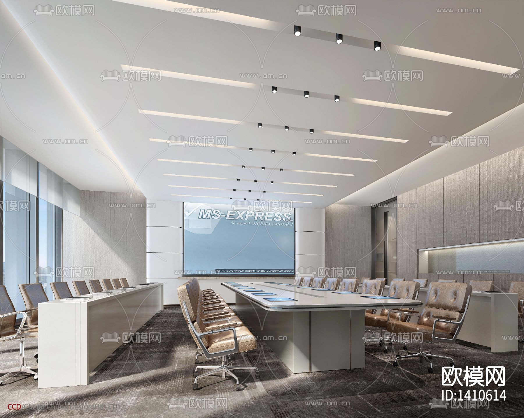 CCD-深圳大涌华润办公室cad施工图下载（渲染图7）