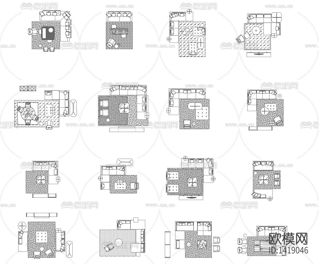 家具cad图库下载（渲染图2）