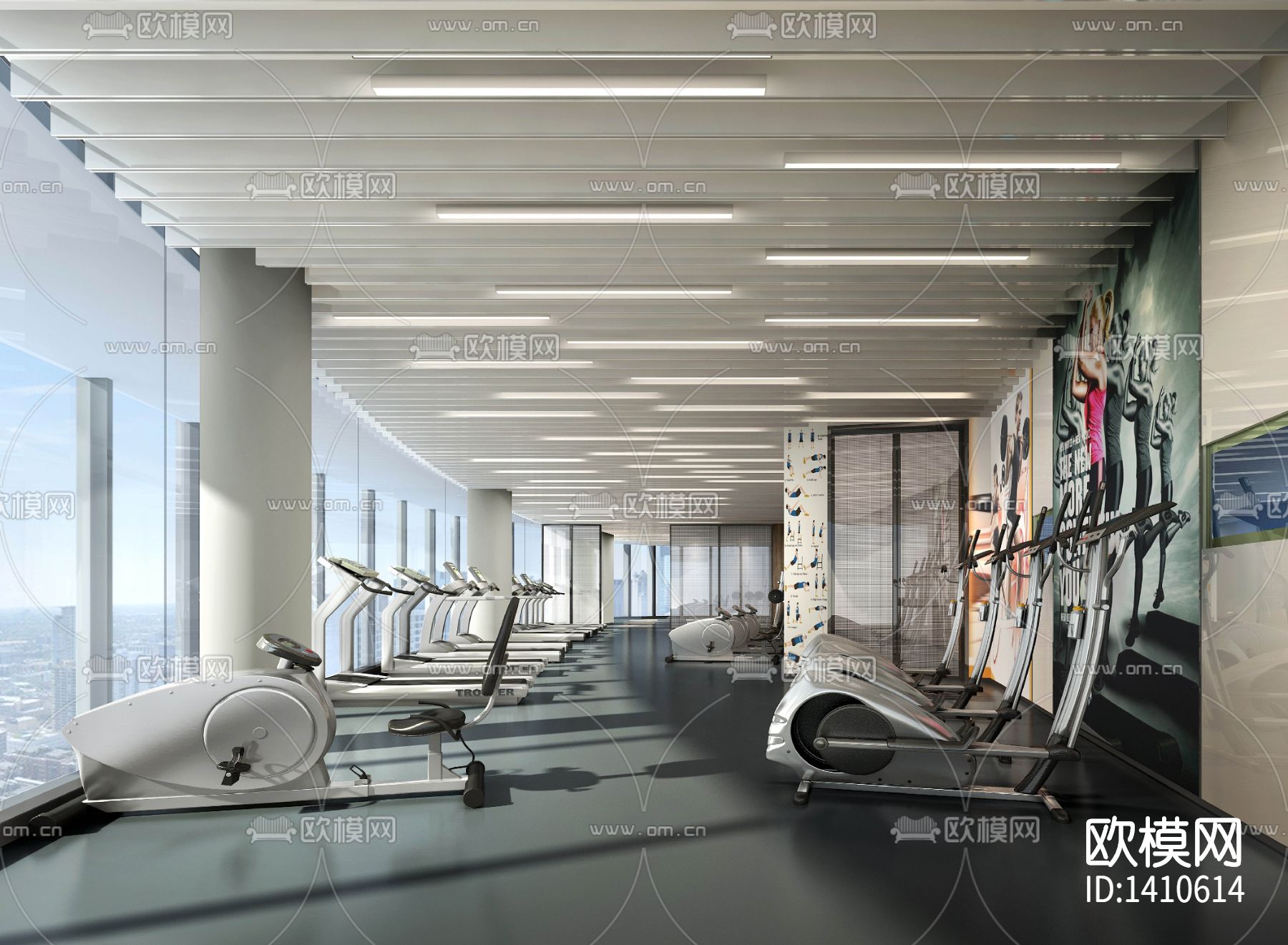 CCD-深圳大涌华润办公室cad施工图下载（渲染图9）