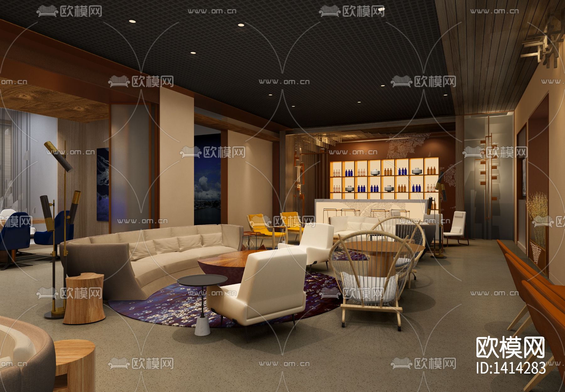 深圳中国杯帆船会所cad施工图下载（渲染图6）