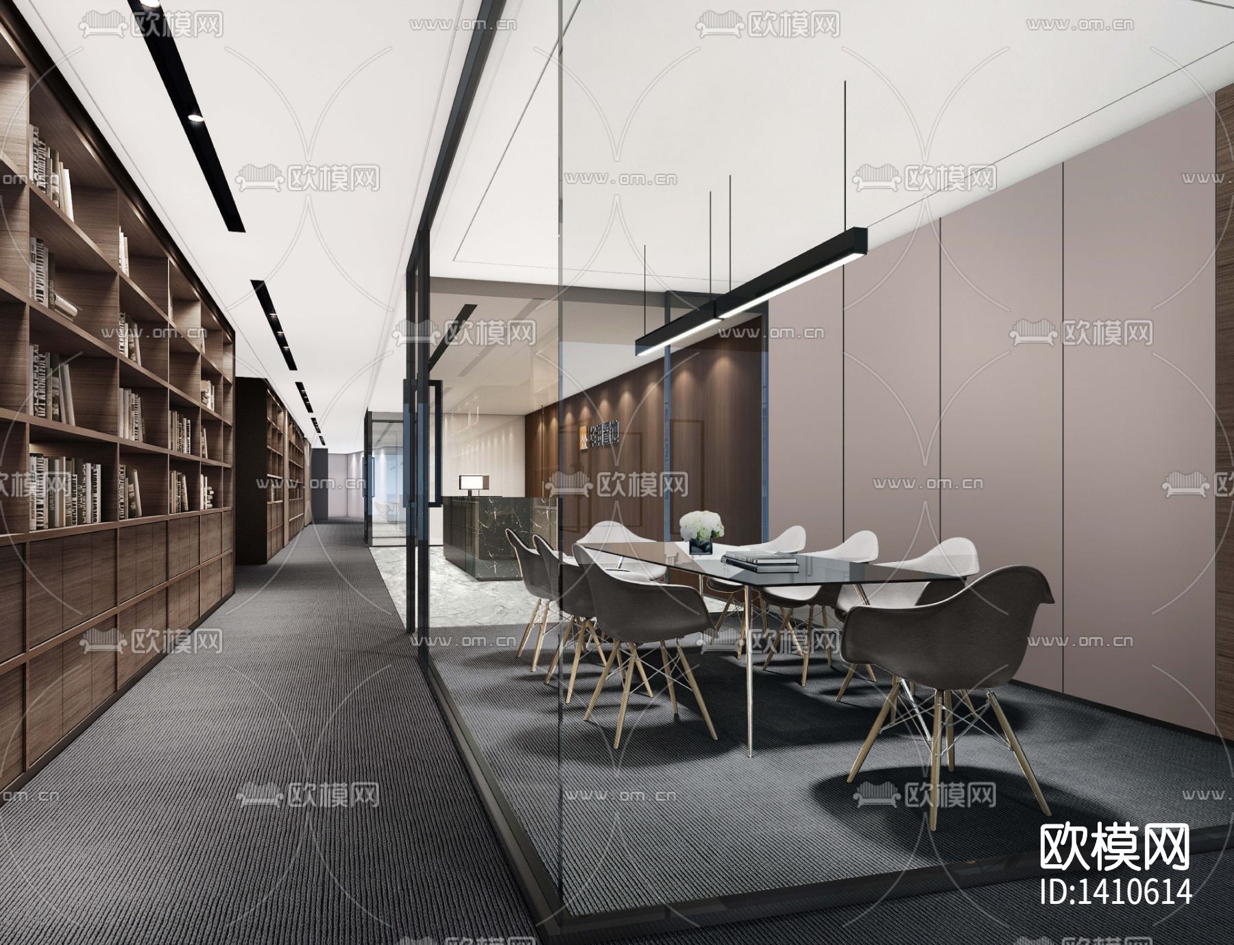 CCD-深圳大涌华润办公室cad施工图下载（渲染图2）